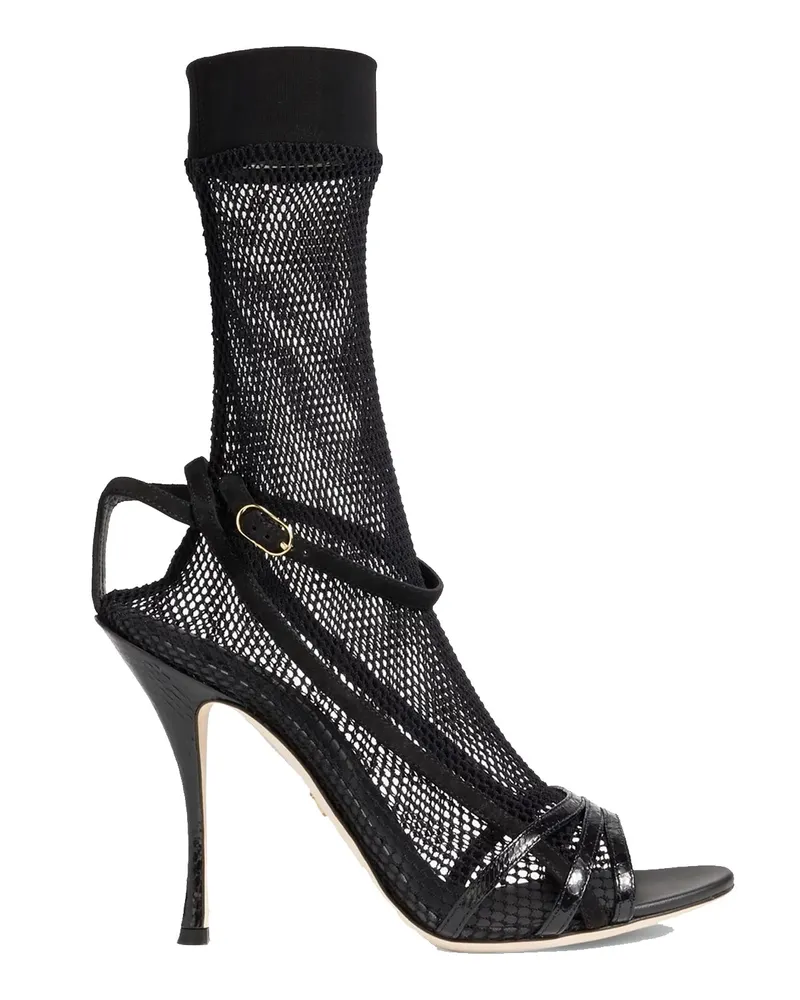 Dolce & Gabbana Fishnet Sandalen Black