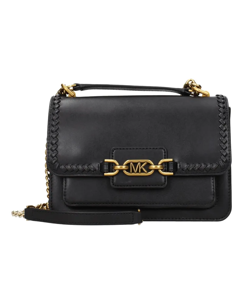 Michael Kors Heather Große Umhängetasche für Damen Leder Schwarz -