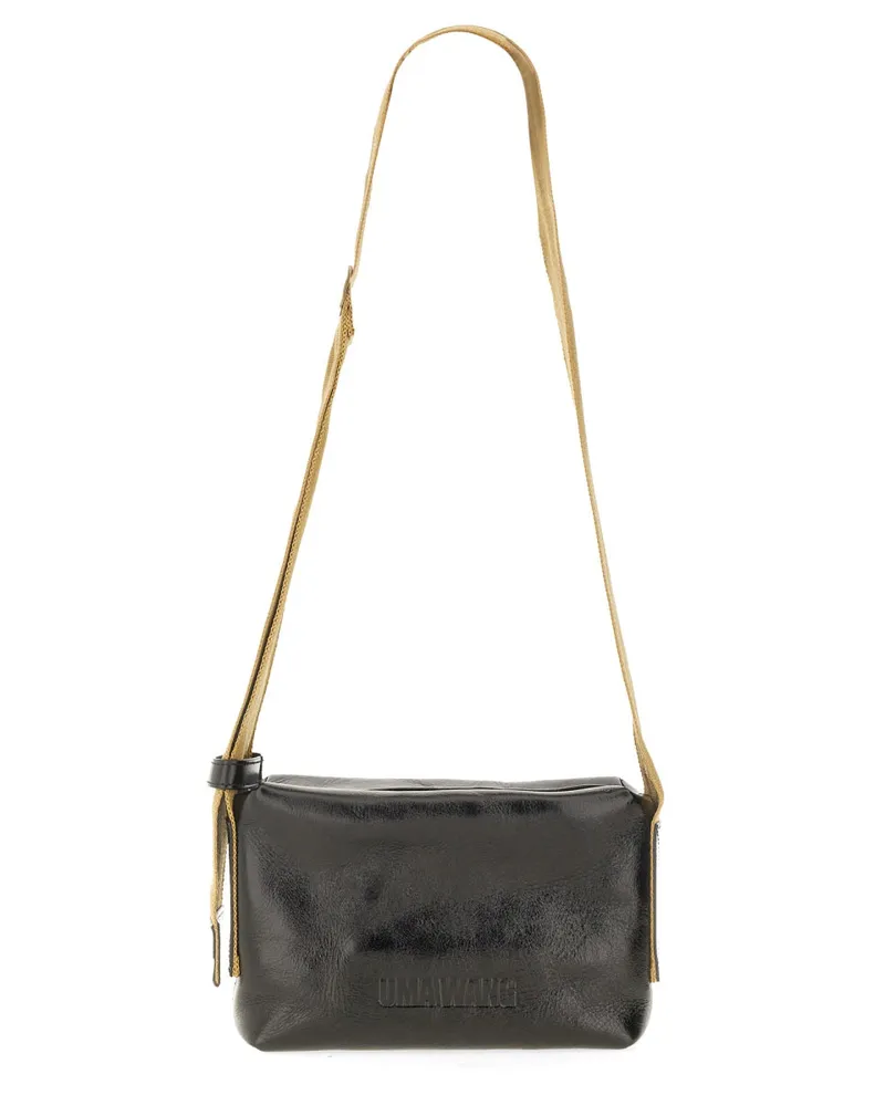 Uma Wang Leder Umhängetasche Black