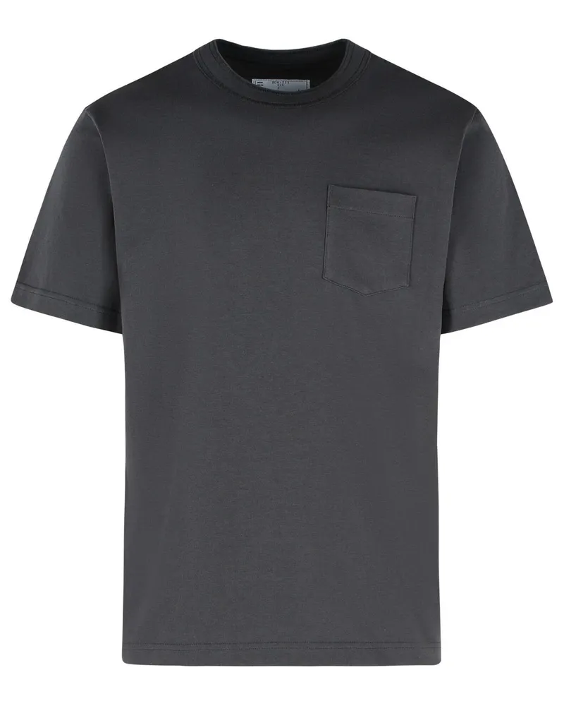 Sacai Grey Baumwoll -T -Shirt Grey