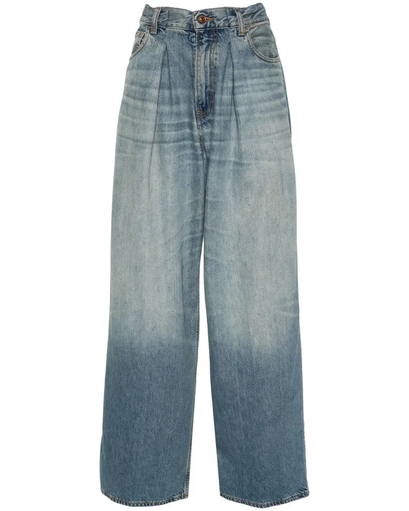 Haikure Wide -Bein -Süßigkeiten -Jeans Blue