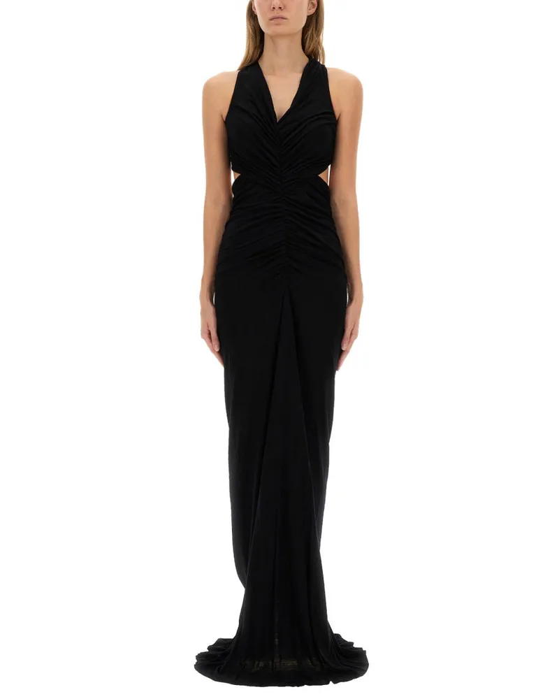 Rick Owens Lilies Poppy" langes Kleid Black