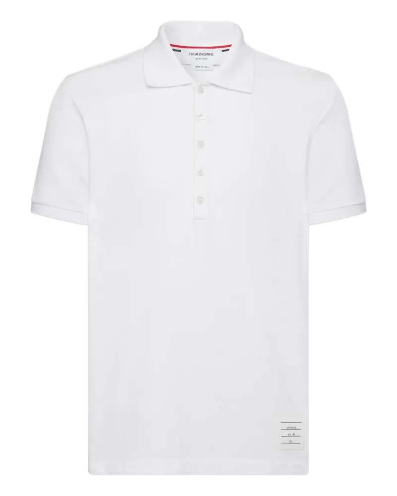 Thom Browne Baumwoll-Poloshirt White