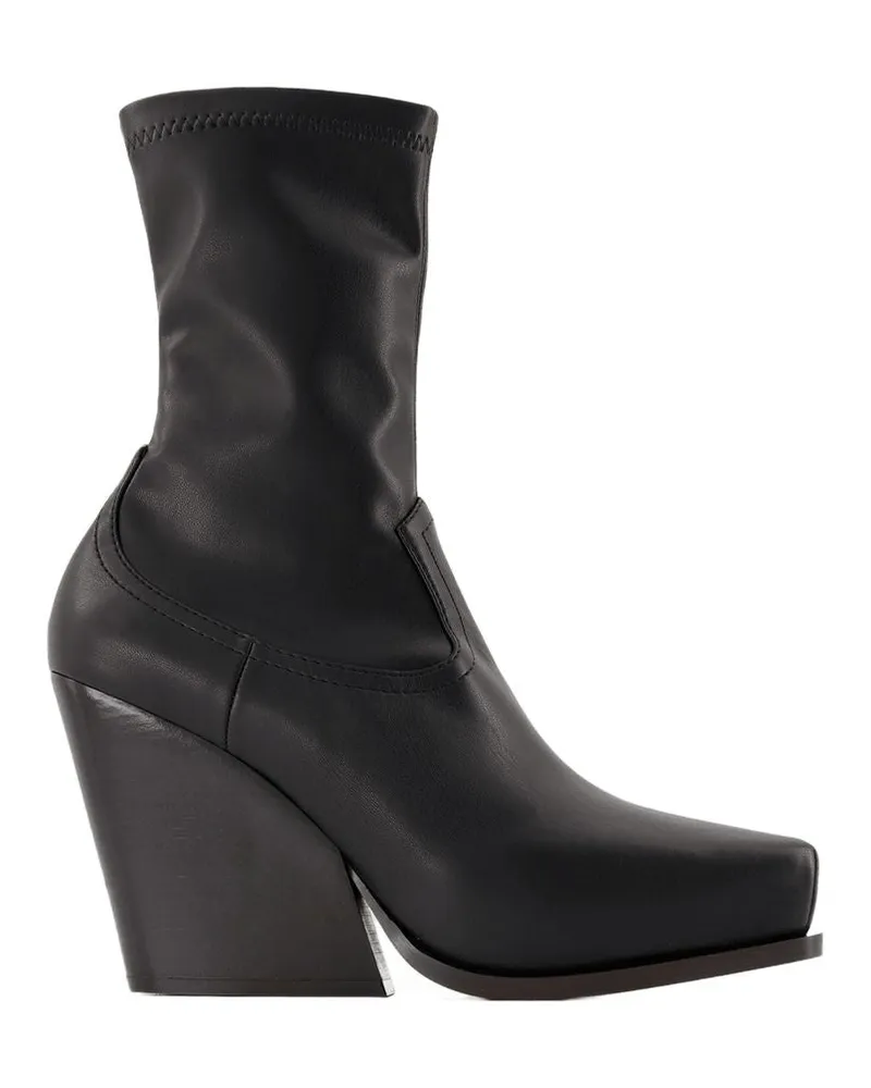 Stella McCartney Cowboystiefel im schwarzen synthetischen Leder Black
