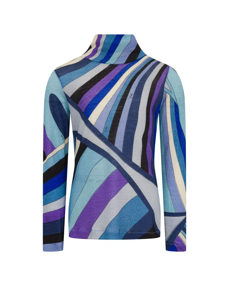Emilio Pucci T -Shirts "Linien Blue