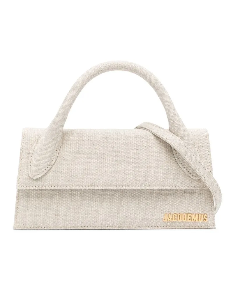 Jacquemus Le Chiquito Long Lederhandtasche Grey