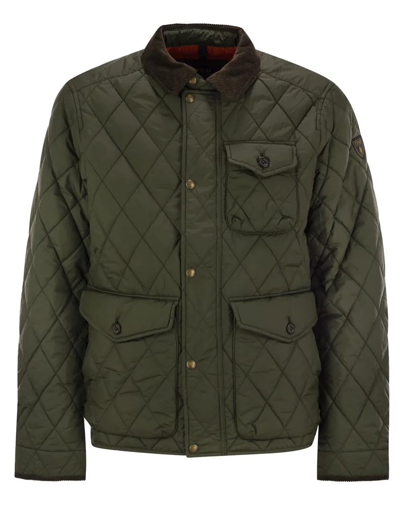 Ralph Lauren die gesteppte Beaton -Jacke Olive