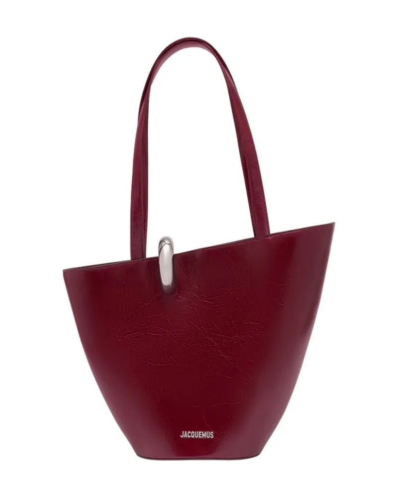 Jacquemus Le Bambola Moyen  Leder Burgund Burgund