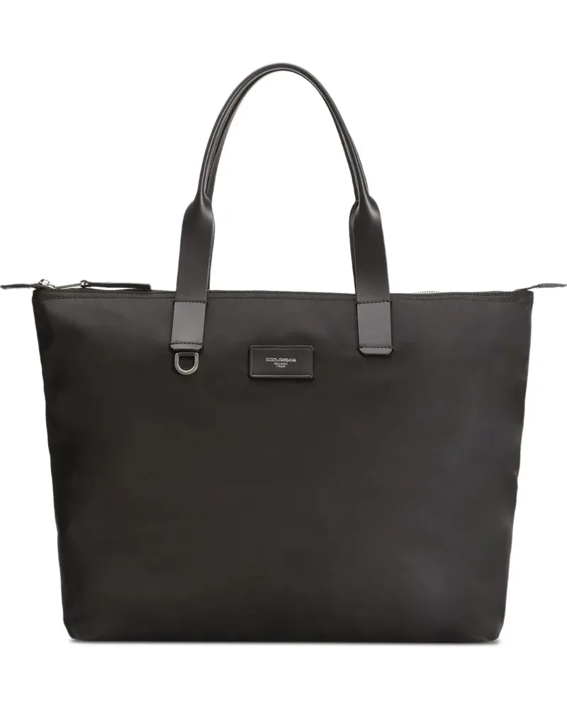 Dolce & Gabbana Einkaufstasche mit Logo Plaque 8b956