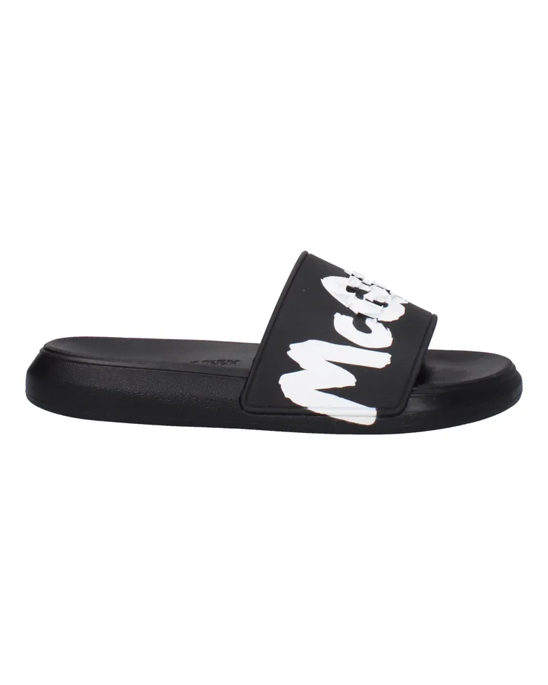 Alexander McQueen Alexander Mc Queen Damens Slip-Ons und Clogs aus Gummi, Schwarz/Weiß -