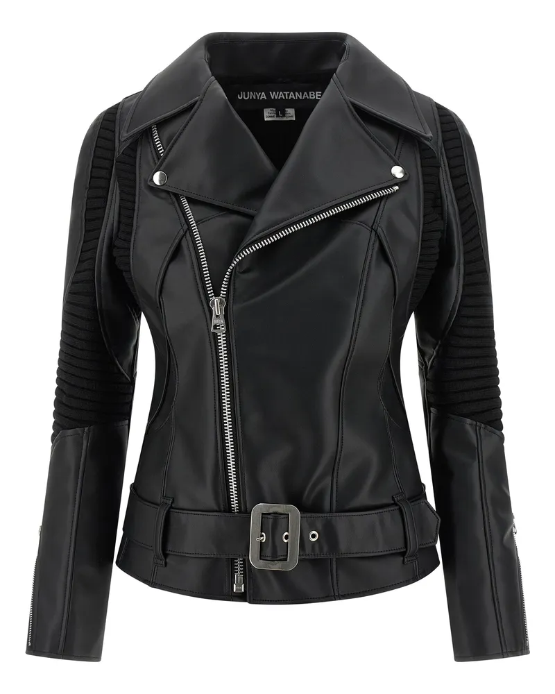 Junya Watanabe Strick -Einsatzjacke Black