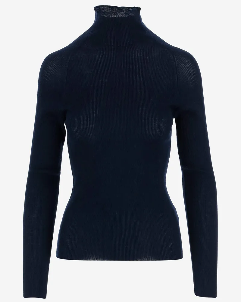 ASPESI gerippter Wollpullover Blue