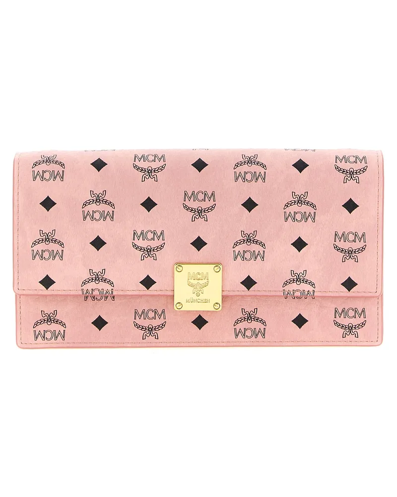 MCM Aren' Wallet an der Kette Pink