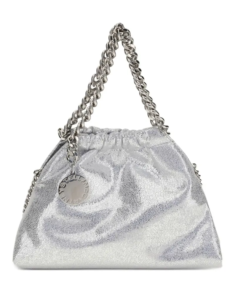 Stella McCartney Falabella Mini-Tragetasche mit Kordelzug Silver