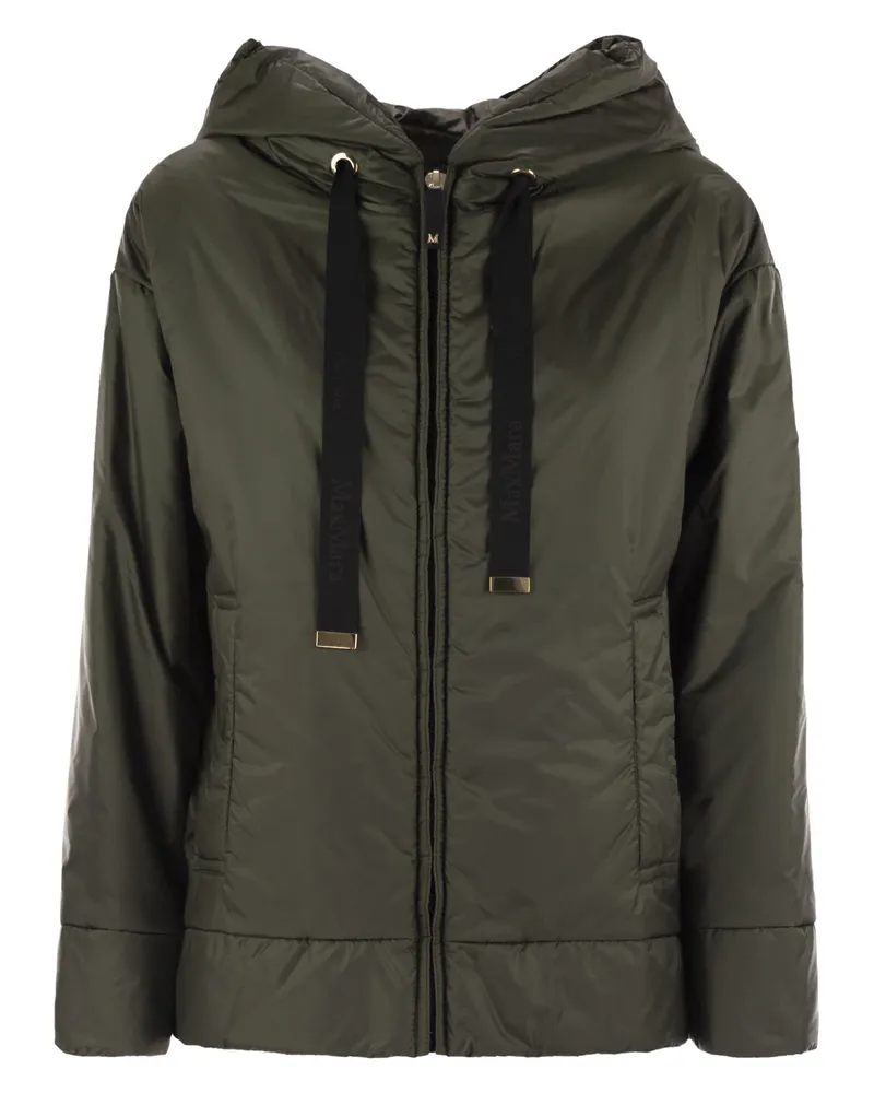 Max Mara Max Mara der Würfel Daria Tropf Proof Canvas gepolsterte Jacke mit Kapuze Khaki