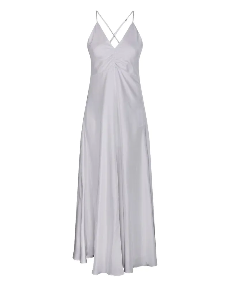 forte_forte Long Silk Slip Kleid Light