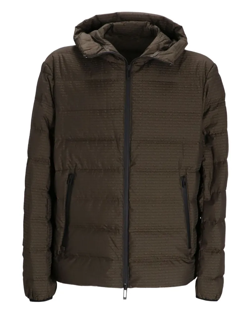 Emporio Armani Nylon-Daunenweste Green