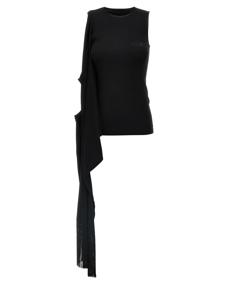 Maison Margiela drapierte Top Black