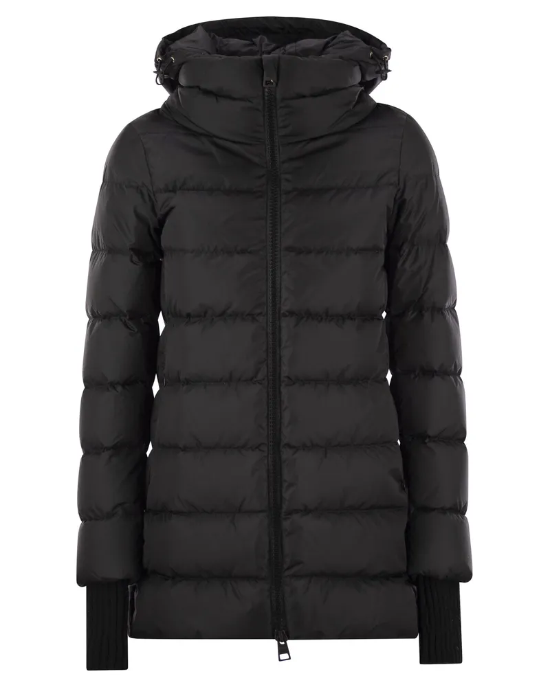 Herno Medium Down -Jacke mit Kapuze Black