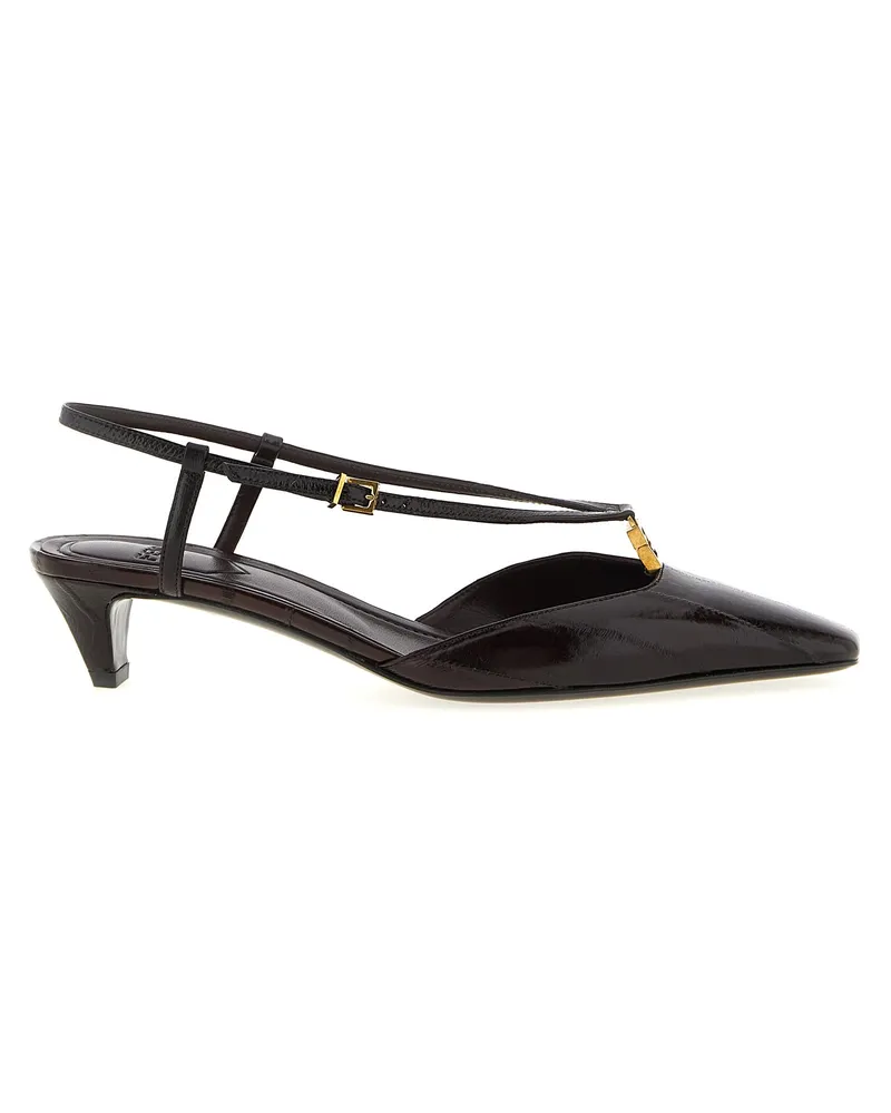 Fendi fendi f fold' Slingback Brown
