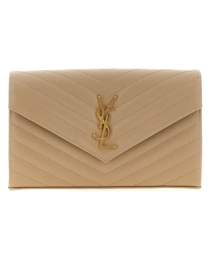 Saint Laurent Umhängetasche „Monogram Beige