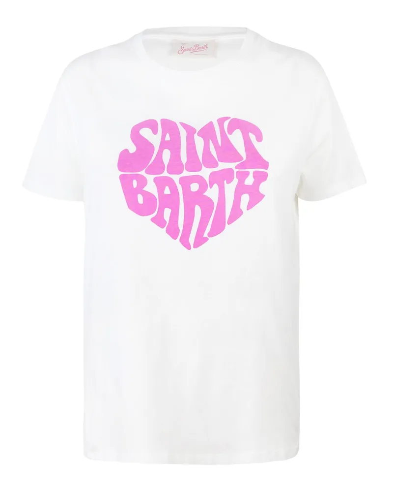 MC2 Saint Barth T -Shirt Cuore Saint Barth Bianca White