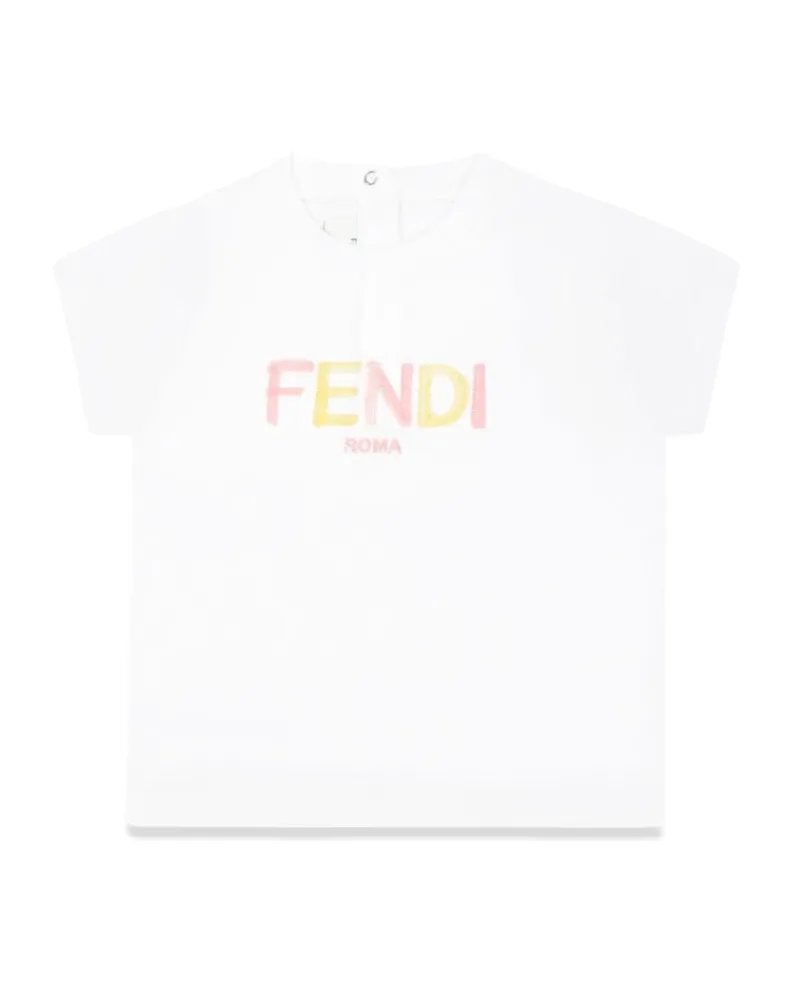 Fendi gefärbt Jersey T -Shirt White
