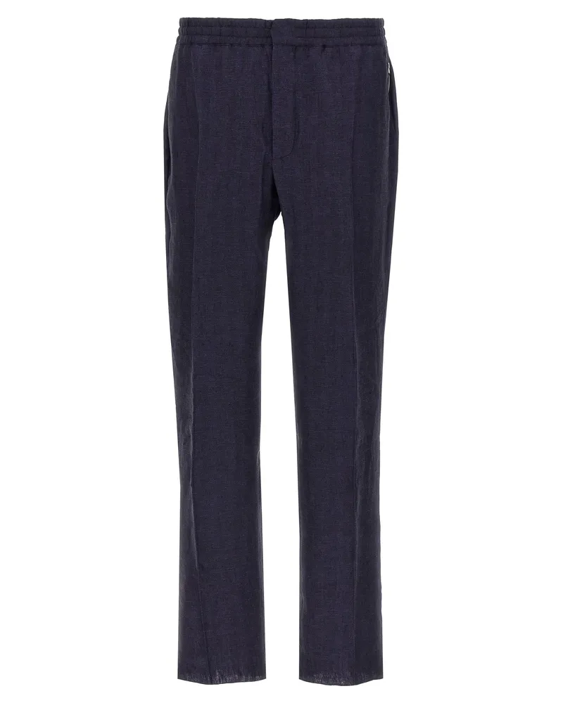 Berluti Fischgrätenhose Blue