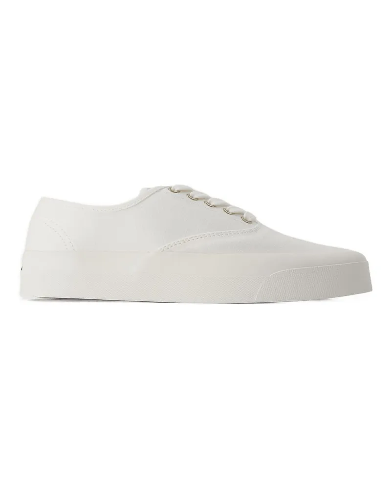 Kitsuné Schnürten -up -Turnschuhe  Baumwoll weiß White