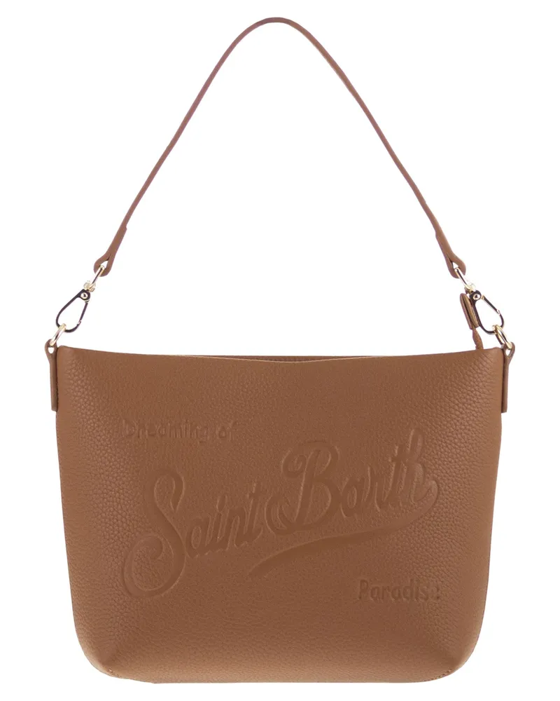 MC2 Saint Barth Aline Tasche aus gehämmertem Leder Brown
