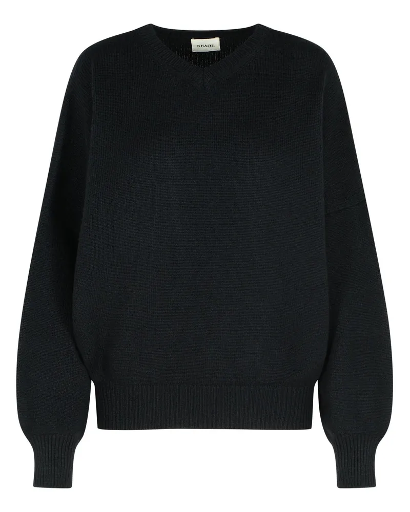KHAITE Wolfe' schwarzer Kaschmirpullover Black