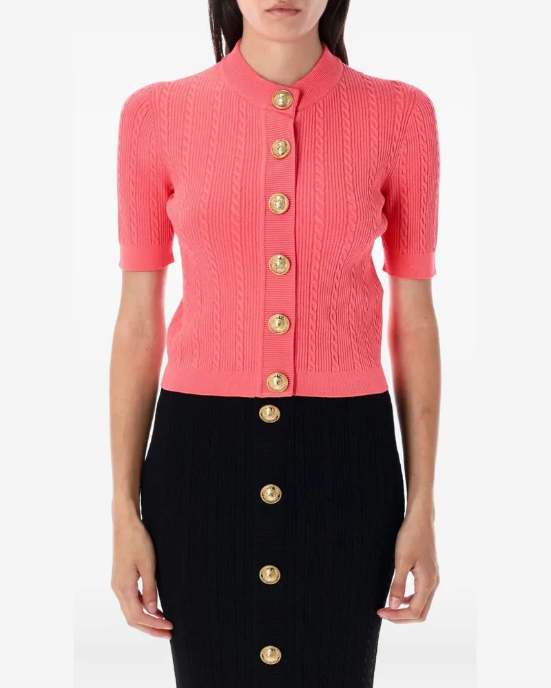 Balmain Crewneck Cardigan Orange