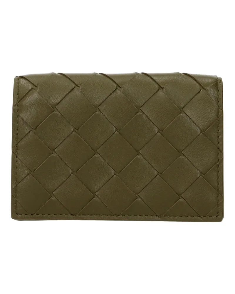 Bottega Veneta Damens Dokumentenhalter aus grün/olivfarbenem Leder -