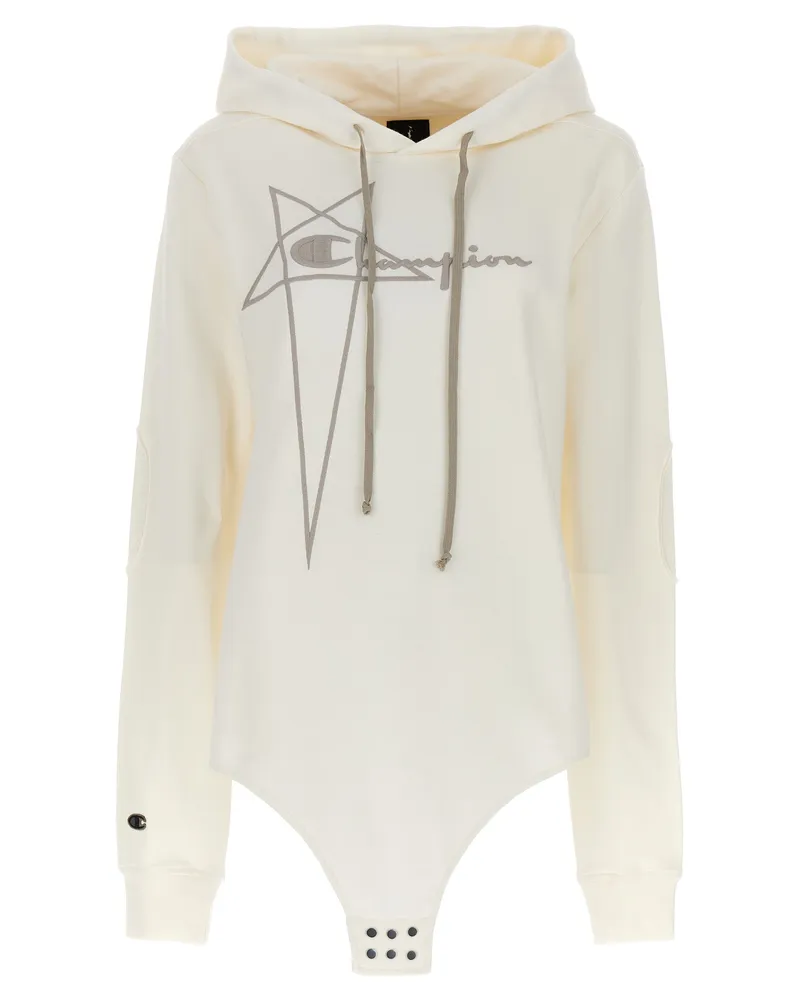 Rick Owens Champion X Rick Owens Kapuzenbodysuit White