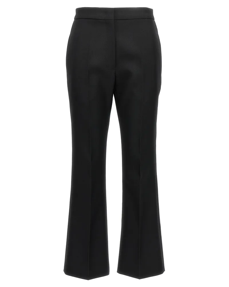 Jil Sander Faltenwolle Hosen Schwarz