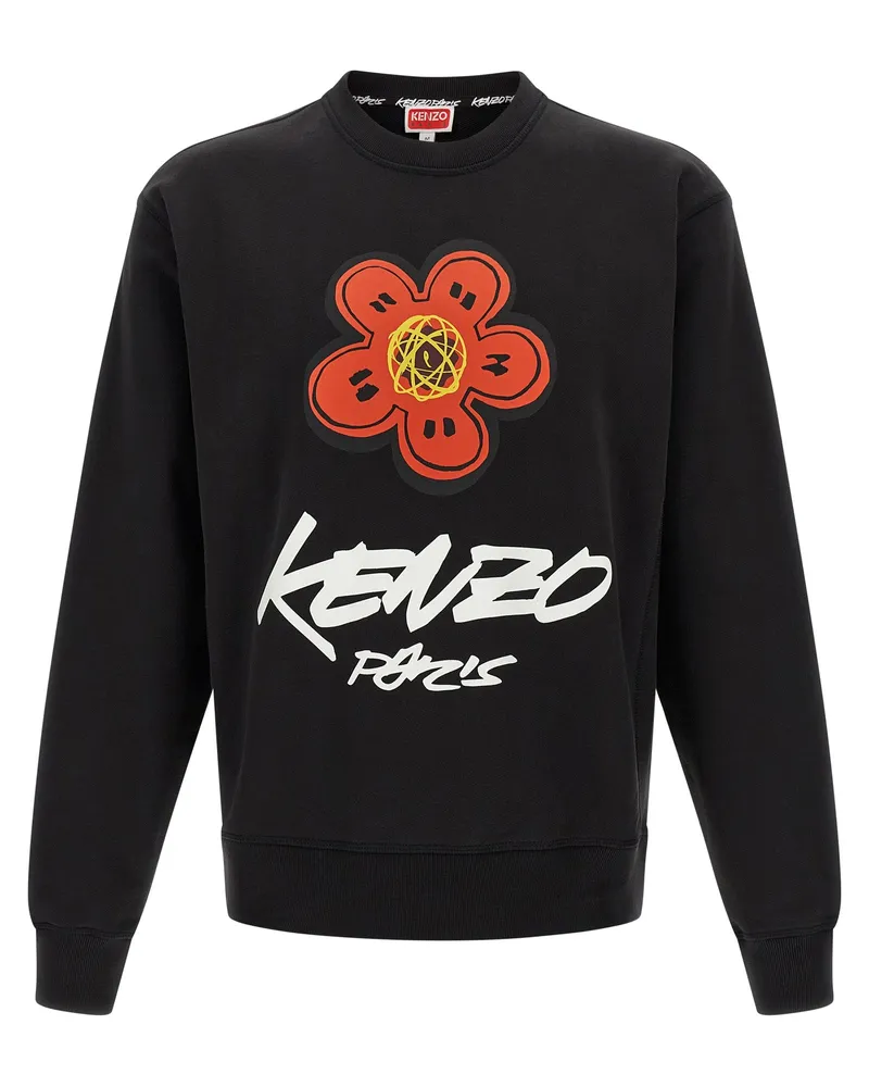 Kenzo Logo Print Sweatshirt Black