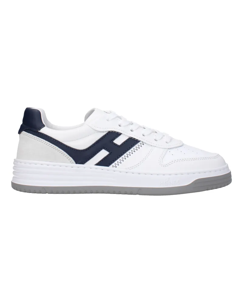 Hogan Sneakers H630 Herrens Leder Weiß/Blau -