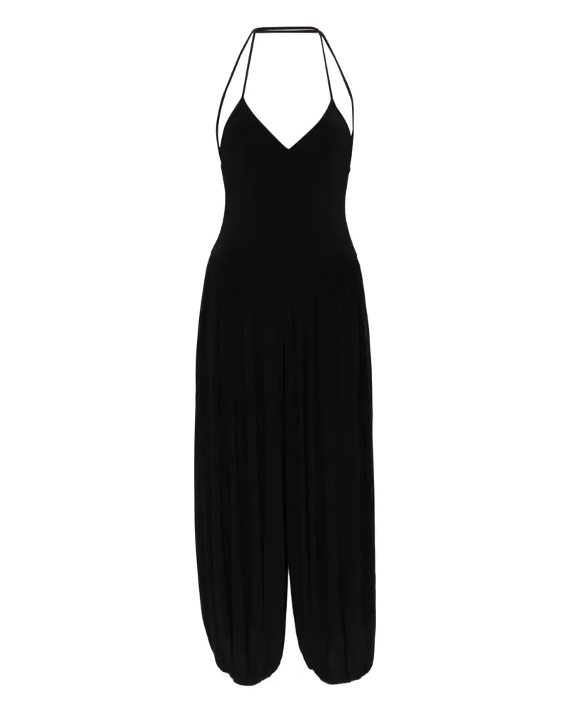 Norma Kamali Kenny Halterneck Jumpsuit Black