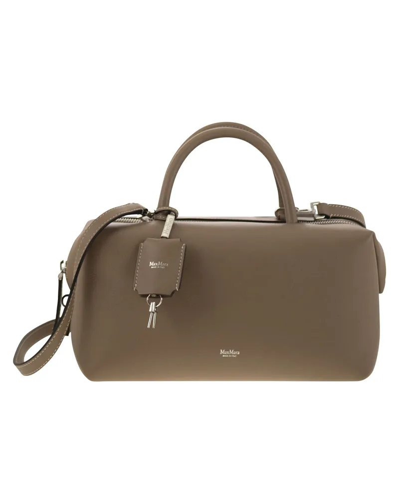 Max Mara Holdallm Medium Satchel in Naturleder Hazelnut