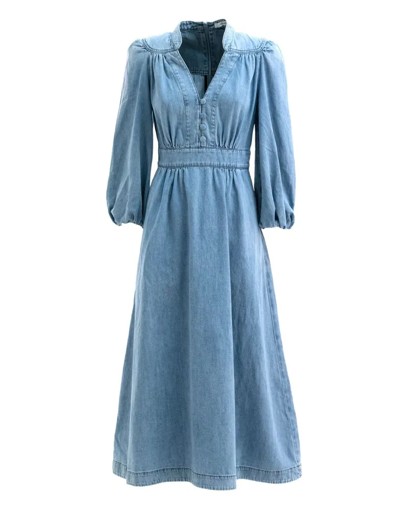 Zimmermann Denim Midi Kleid Blue