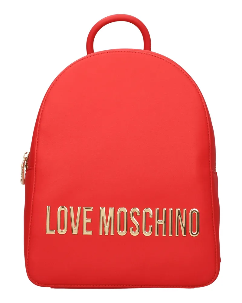 Moschino Rucksäcke und Beutel Eco Damen Polyurethan Rot/Lippenstift -