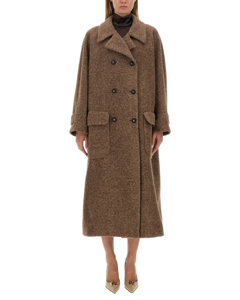 Dolce & Gabbana Doppelbrustmantel Beige