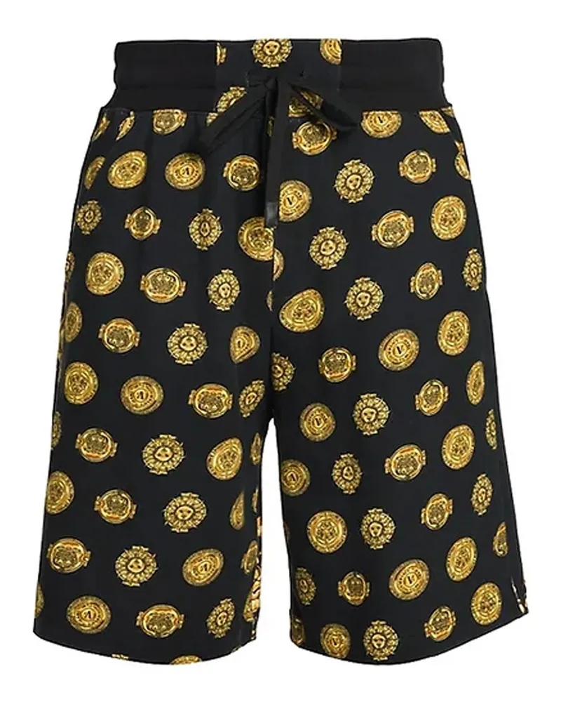 Versace Jeans Barockdruckshorts Schwarz