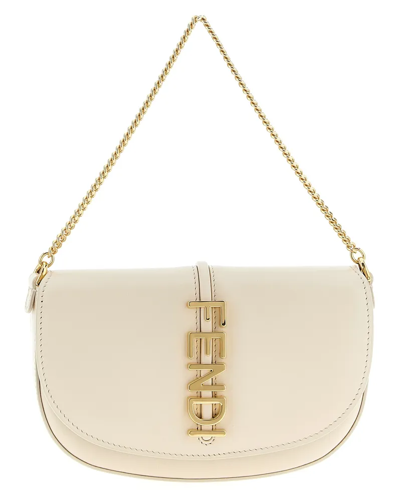 Fendi Fendigraphy“-Geldbörse mit Kette Beige