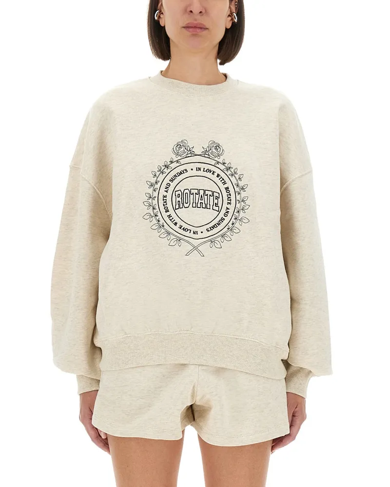 ROTATE Birger Christensen Drehen Sie Birger Christensen Sweatshirt mit Logo Grey