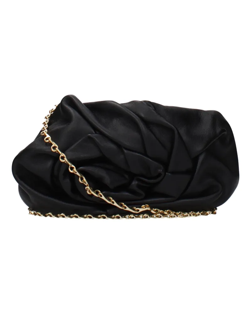 Burberry Damens Schwarze Lederclutch -