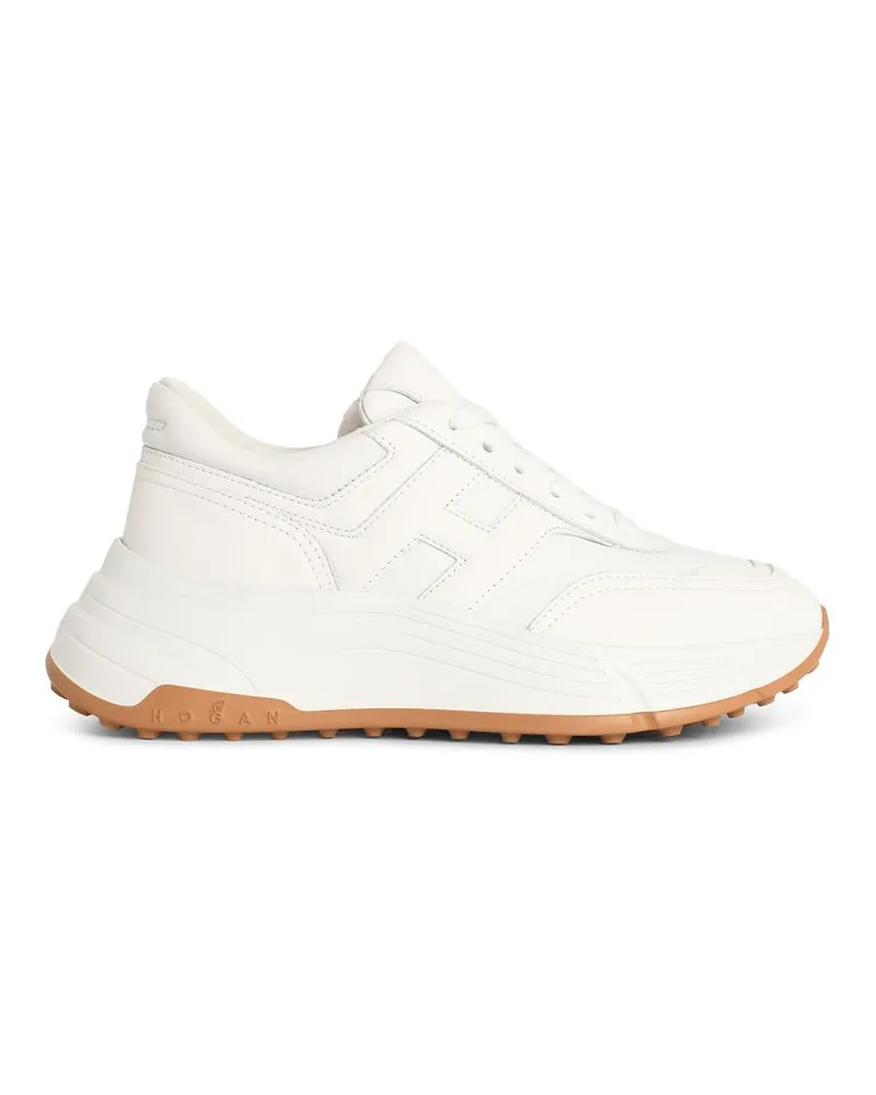 Hogan Weiße Lear-Sneaker „Hi Fi“ von White
