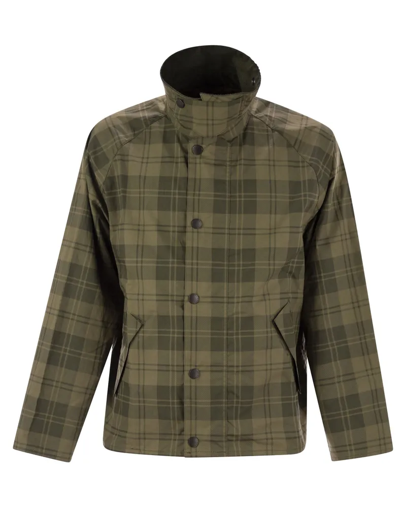 Barbour Transport Checked Jacke Olive
