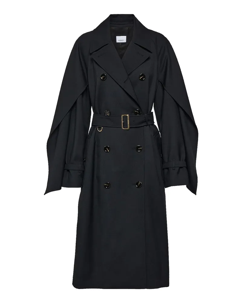 Burberry Mischwolle -Trenchcoat Black