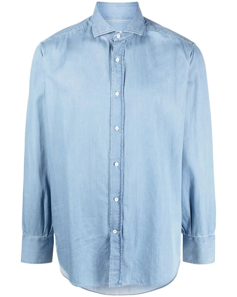Brunello Cucinelli Denim -Baumwollhemd Clear